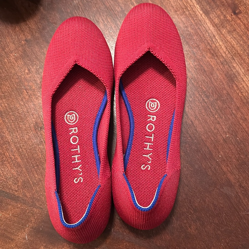 Rothy’s Red Flats- size 6